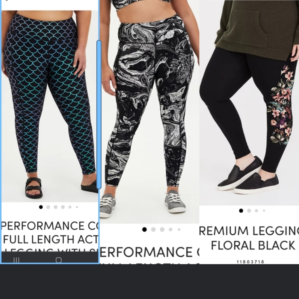Lot of 3 TORRID WORKOUT LEGGINGS size 2 (18/20)